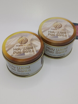 Fleur de Vie Kerzen Holy Wood Palo Santo in Dose 2 er Set 15 x 7 x 4,5 cm