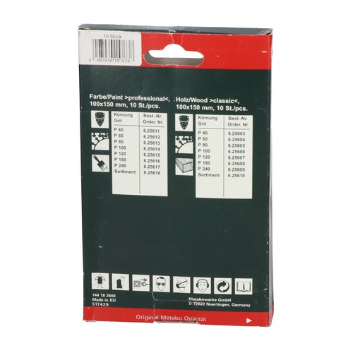 Metabo 625615 Cling fit sanding sheets New NFP (10pcs) - Picture 7 of 7