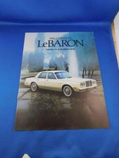 1981 CHRYSLER LEBARON CAR SALES BROCHURE DEALERSHIP SPECIFICATIONS FEATURES