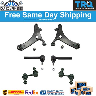 TRQ Control Arm Ball Joint Sway Link Tie Rod Suspension Kit For 2013-2017 Subaru