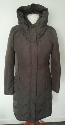 MONSOON - Daunen wattierter Mantel großer Kragen mittelbraun/taupe Größe S 10