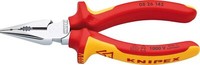 Spitz-Kombinationszange Vde Verchromt Mit Mehrkomponenten-Griffen 145Mm Knipex