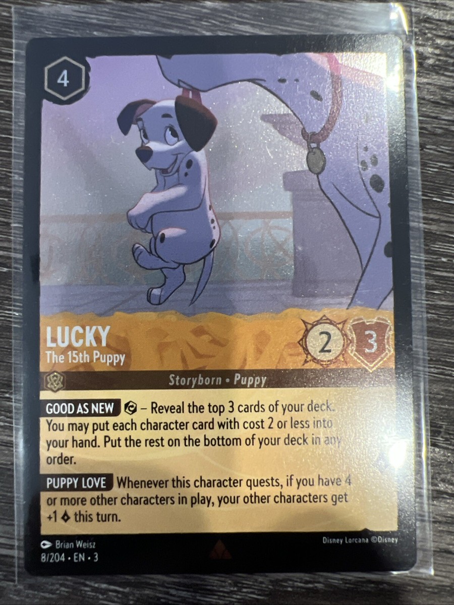 2024 Disney Lorcana Into The Inklands-Lucky The 15th Puppy - 8/204-Foil | eBay 2024 Disney Lorcana Into The Inklands-Lucky The 15th Puppy - 8/204-Foil | eBay