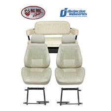 1968-77 Bronco Assembled Seat Set Front Buckets W Brackets Rear Jump Seat 1968-77 Bronco Assembled Seat Set Front Buckets W Brackets Rear Jump Seat