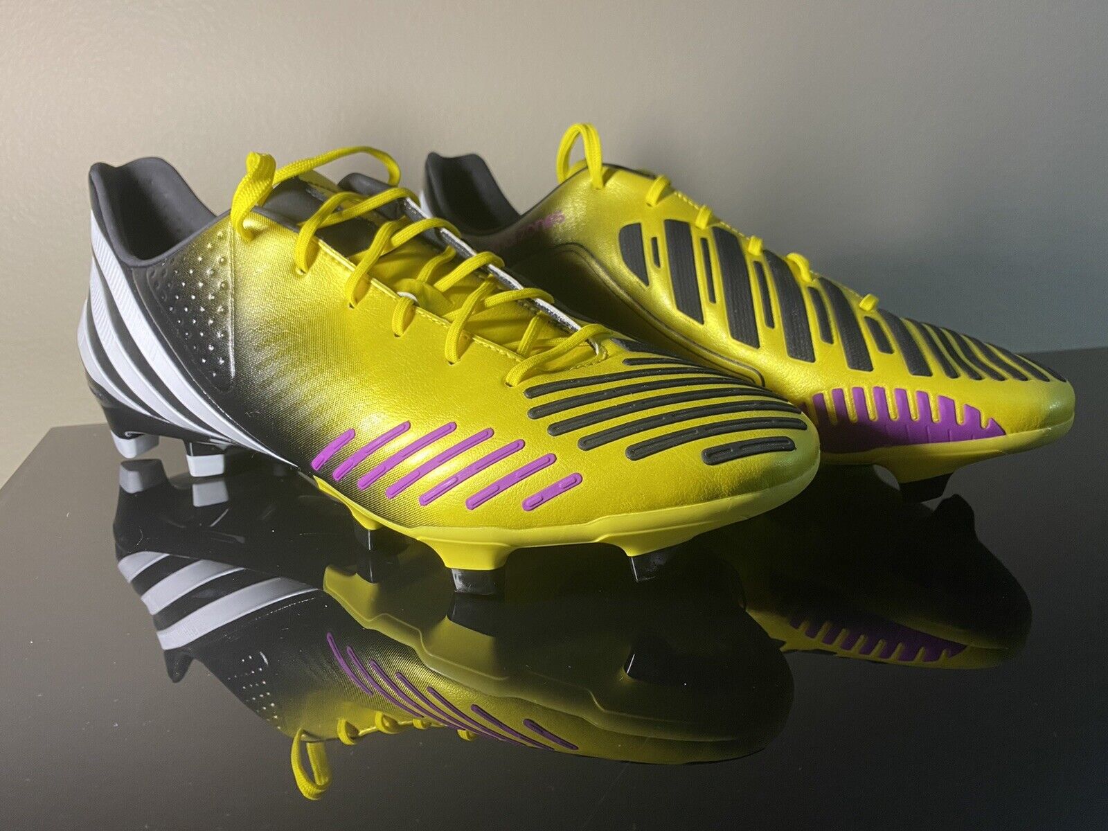 helikopter Haat Refrein Adidas Predator LZ TRX FG Yellow Black Size 9 US 8.5 UK MiCoach Lethal Zone  | eBay