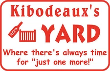 Personalized Yard  Sign  #3 Outdoor Metal Deck Patio  Custom USA Made