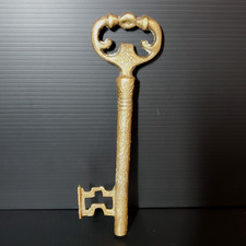 vintage-style brass key-shaped bottle opener barware accessories