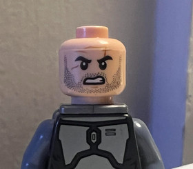 Lego Star Wars Jango Fett (ANGRY FACE) and Young Boba from SET 75191.