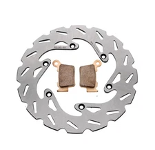 RipTide Rear Brake Rotor Discs and Brake Pads fits 2004 - 2009 KTM 300 EXC