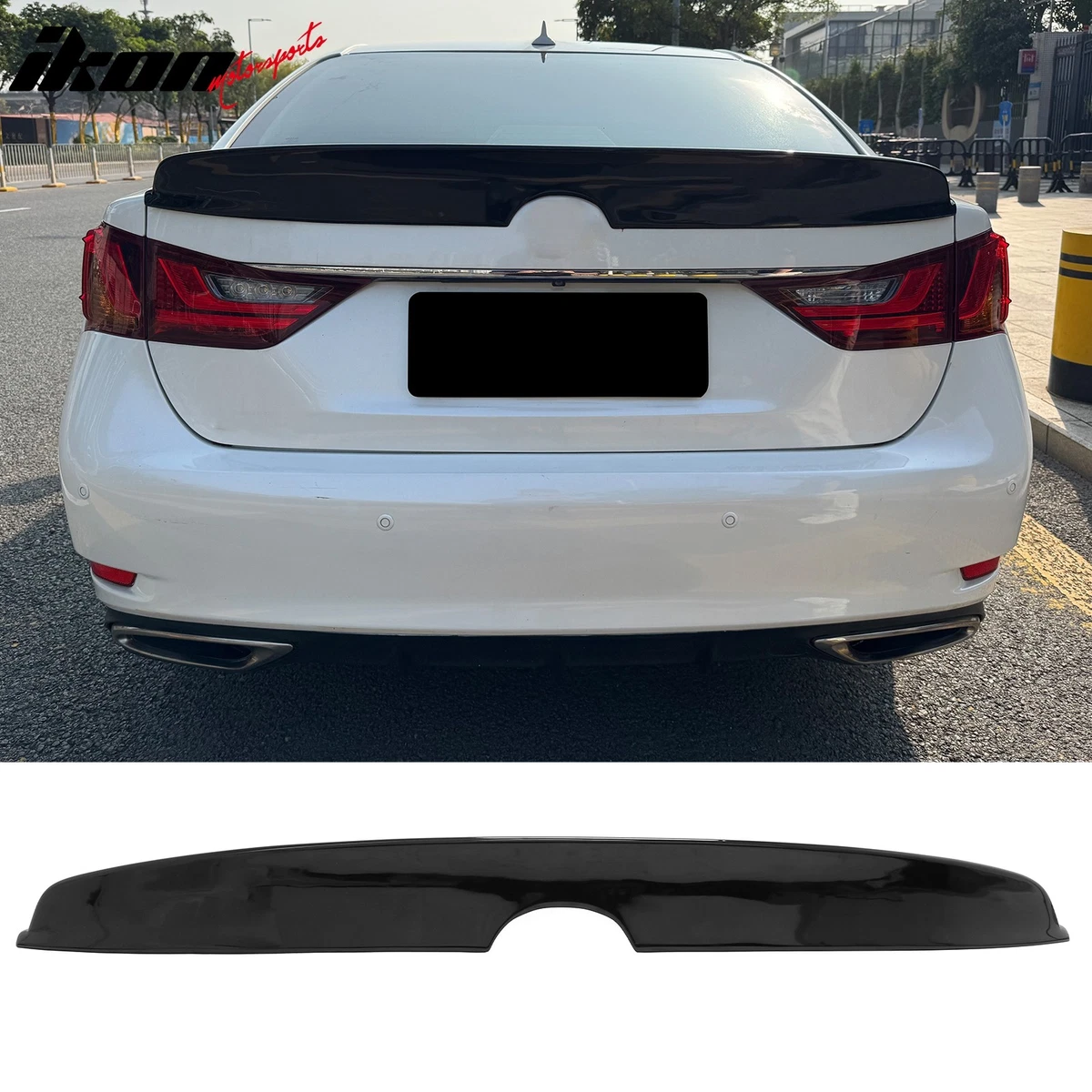 gs450h 350リアピース For Lexus GS350 450h 2016-2020 Matte Black Rear Bumpers Lip Side