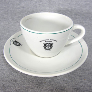 Special Forces Detachment U.S. Army Airborne Europe Ceramic Cup & Saucer - Rare
