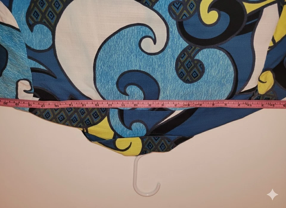 Camisa Hawaiana Vintage Barkcloth Mod MCM Waves Mediana - M-L Foto 3 de 4