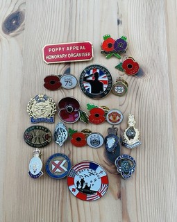 Job Lot Vintage Military Football Charity Pin Badges Brooches