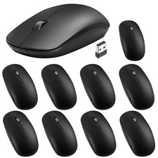 10 Pack Mouse For Laptop 2.4G Computer 1000 DPI Optical USB Receiver Bulk PC