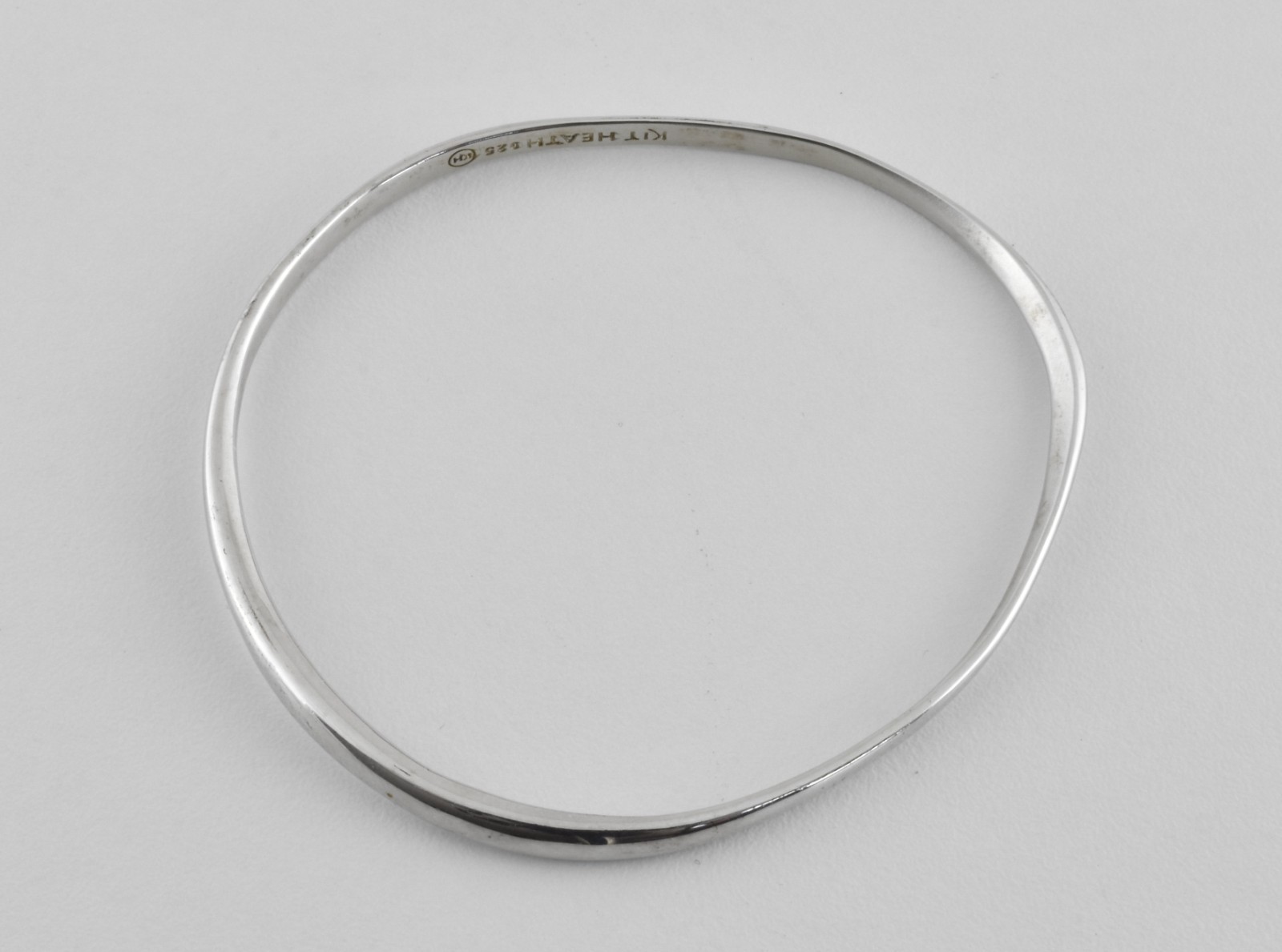Kit Heath Solid Silver Bevel Curve Bangle, 13.91g - image 2