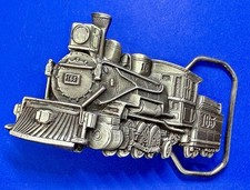 Locomotive Steam Engine Train Cutout Vintage 1981 The Great American Belt Buckle