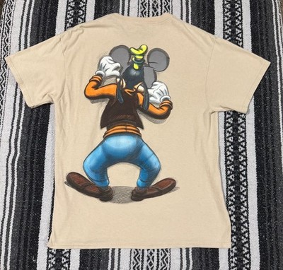 Disney Goofy Double Sided Graphic T-Shirt Tan