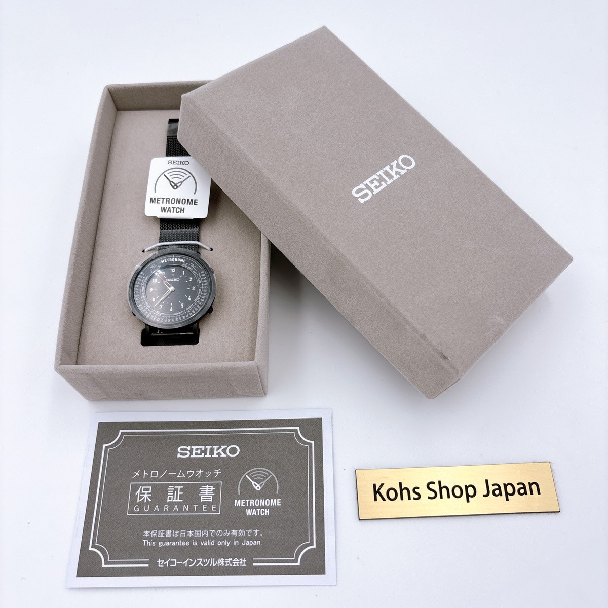 US/DDP】 SEIKO Metronome Watch Standard Line Black Color Band