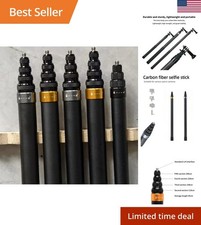 Carbon Fiber Selfie Stick Extension Pole For Action Cameras Invisible Monopod