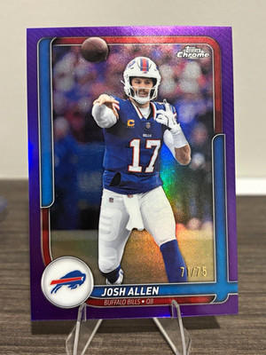 2026 Topps Chrome Flagship Josh Allen Chrome Classics Purple #TFCC-8 /75 Bills