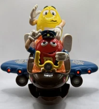 M&Ms Flying Airplane Candy Dispenser Lights Sound Jet plane Tested And Works Toy