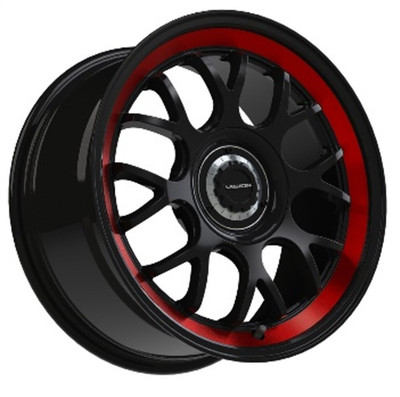 VISION 478 Alpine 16X8 5X108/5X114.3 ET38 Gloss Blk Red Tint Brushed (Qty of 1)