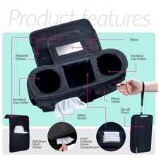 Wonderfold Wagon Stroller Organizer, Insulated Cupholder