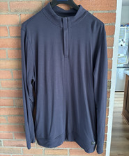 TravisMathew Mens Navy 1/4 Zip Mock Neck Pull...