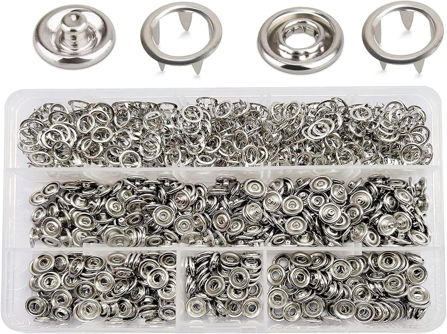 11mm Metal Snaps Copper Steel Buttons for Sewing and Crafting