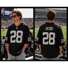 Nike NFL Mens Las Vegas Raiders Josh Jacobs 28 Black Jersey XXL 67NM-RBLK
