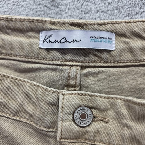 KanCan Shorts Womens 33 Beige High Rise Curvy Frayed Hem Maurices Exclusive New - Picture 5 of 12