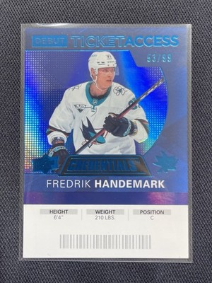 2021 Credentials 2020-21 Debut Ticket Access Blue /99 Fredrik Handemark 63
