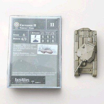 Axis & Allies Miniatures NORTH AFRICA Crusader II with card 13/60