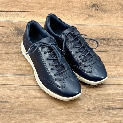 ECCO Flexure Runner Women's Size 6.5 US 37 US Navy Blue Leather Comfort Sneakers