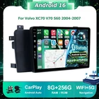 Android 16 For Volvo XC70 V70 S60 2004-2007 Car Play Car Stereo Radio GPS 256GB