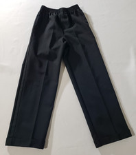 George Black Dress Pants Boys Size 7 Pull Up Elastic Waist Polyester