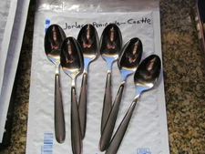 *Oneida "Peninsula"/CASTLE/JORDAN 2  Stainless Forks, 7 teaspoons & 1 SOUP SPOON