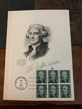 29 Postage Stamps First Day Issue of Thomas Jefferson, Ben Franklin, George W…