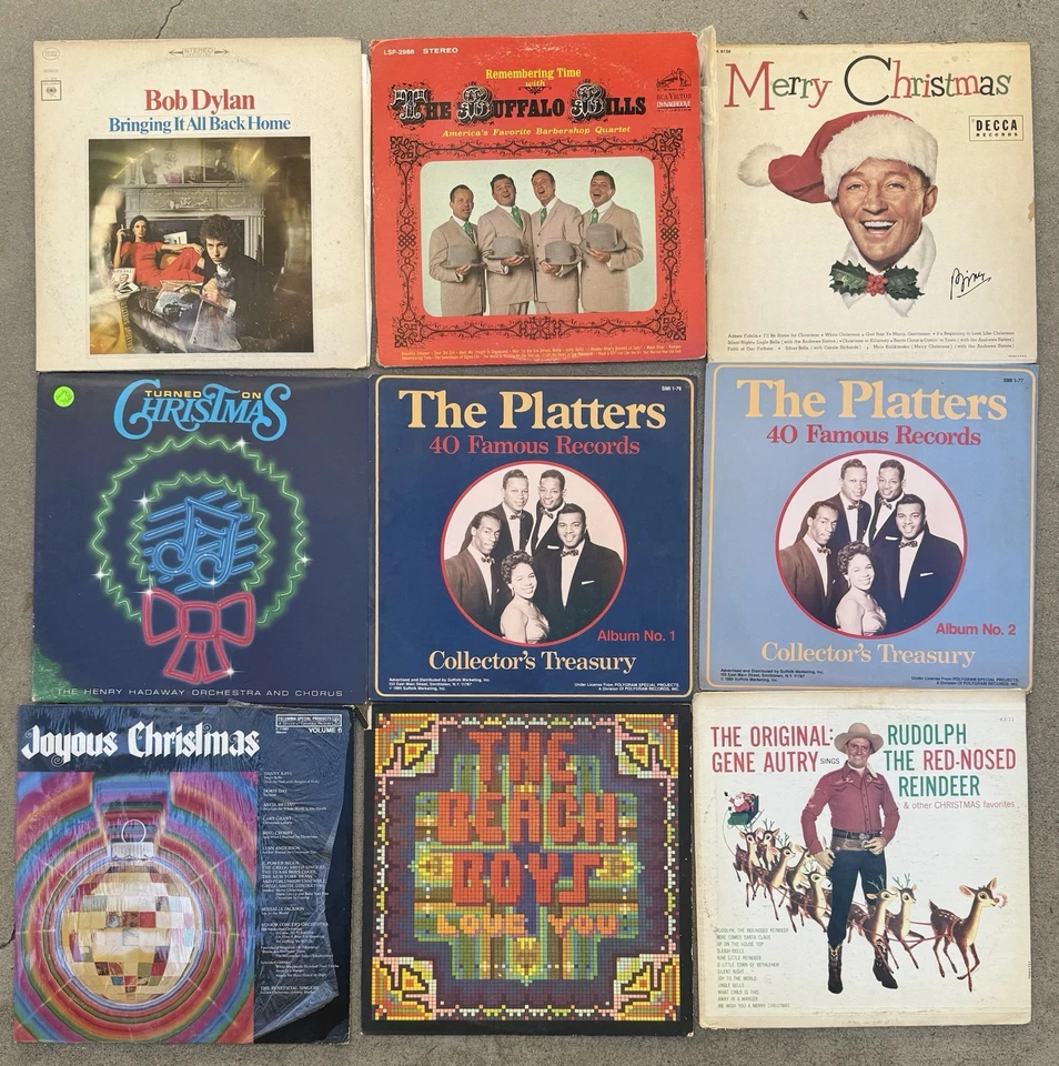 32 Records LP Music Lot Classic Rock Dylan Christmas Beach Boys Sinatra Guitar - Image 2 of 4