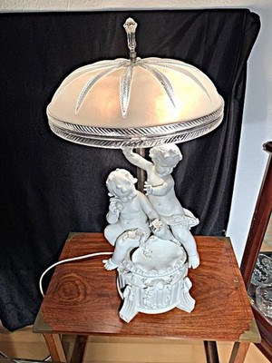 Porzellanfiguren Lampe Bisquitporzellan