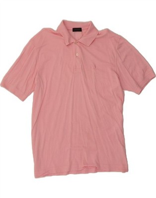 SERGIO TACCHINI Mens Polo Shirt IT 52 Large Pink Cotton CF24