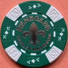 Harley Davidson A/K/Q/J Poker Chip from Renegade HD in Alexandris, LA     CLOSED