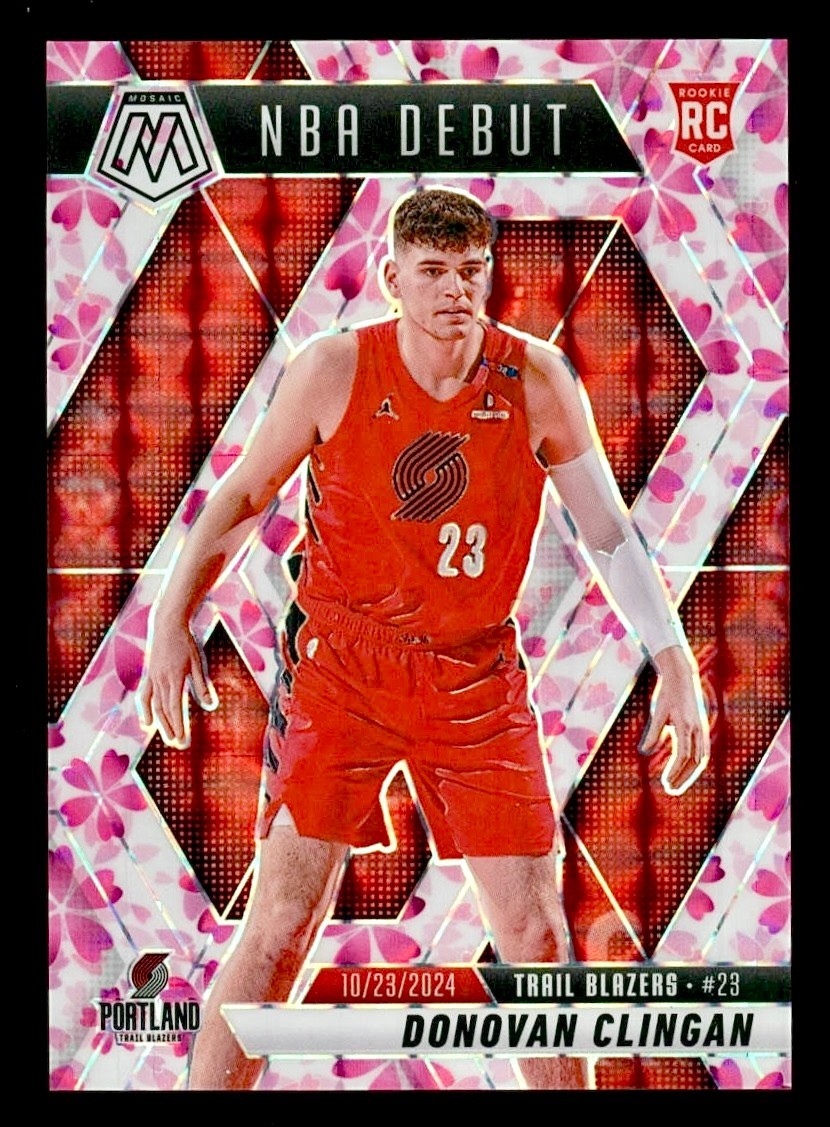 2024-25 Panini MOSAIC  Donovan Clingan #261 CHERRY BLOSSOM PRIZM CHOICE SSP /20 