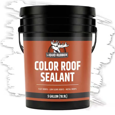 Color Roof Sealant- Elastomeric Roof Coating for Flat and Metal Roofs White 5 Ga