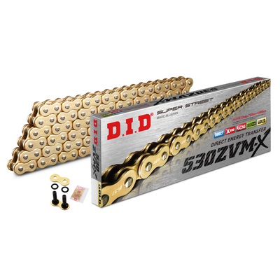 530ZVM-X Gold DID Super Motorcycle Chain GG 112 Kawasaki ZXR750 H1