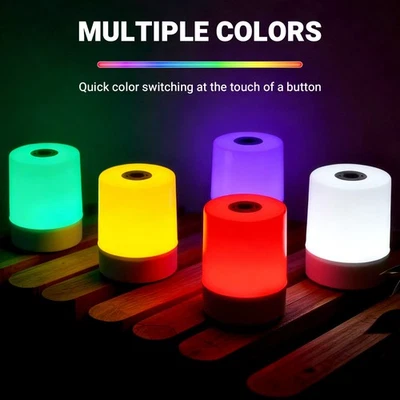 TJOY RGB Touch Dimmable Night Light Smart Adjustable Brightness Bedside Table Lamp