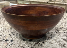 Large Wood Bowl 13" wide 6.5" tall / Preowned / Please Read / AS IS