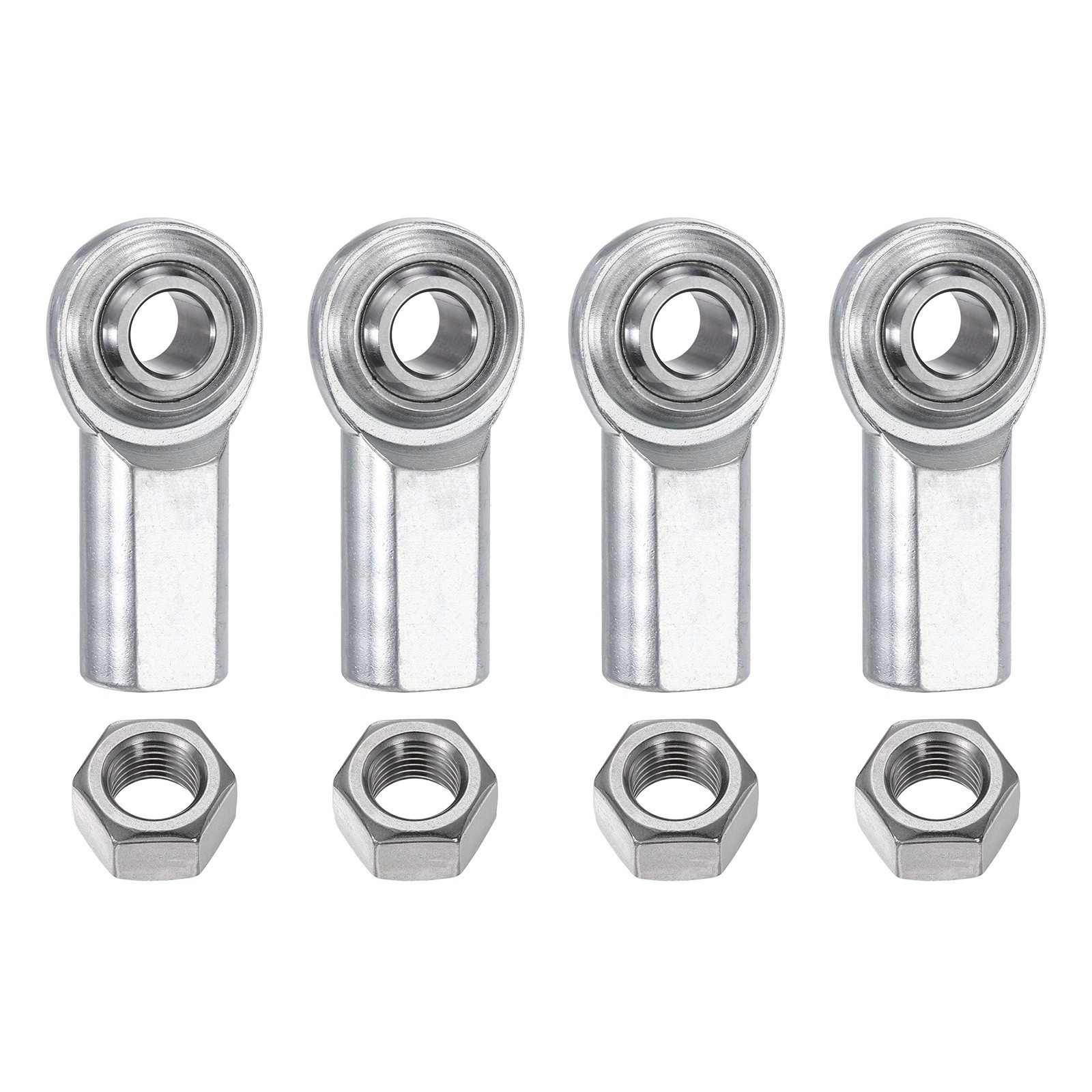 4Pcs CF6 Rod End Bearing 3/8", 3/8-24 Right Hand Female Thread with Jam Nuts