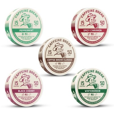 ALP Supply Co  Caffeine Break Variety Pack  5 Pack, 15 Pouches Each