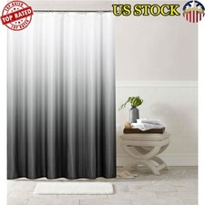 3D Textured Fabric Shower Curtain 70"x72" Eco-Friendly Button Holes Sustainable